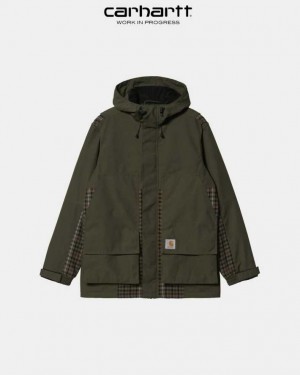 Carhartt Wip Highbury Check Jacket Cypress | IN0000034