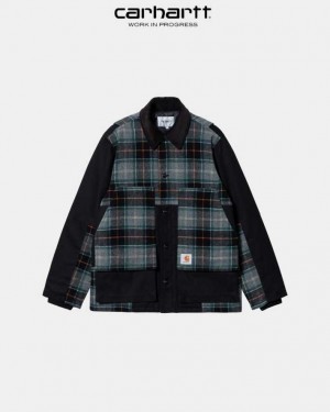 Carhartt Wip Highland Barron Check Jacket Black | IN0000035