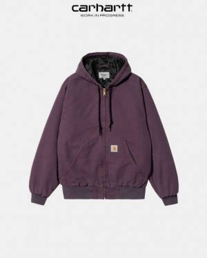 Carhartt Wip OG Active Jacket (Winter) Dark Plum (aged canvas) | IN0000082