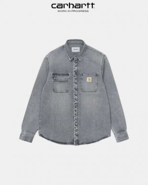 Carhartt Wip Salinac Shirt Jacket Black (light used wash) | IN0000094