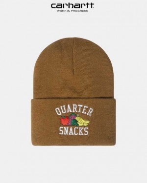 Carhartt Wip x Quartersnacks Watch Hat Hamilton Brown | IN0002576