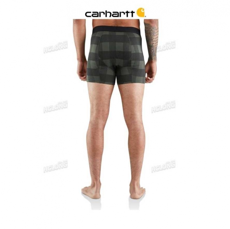 Carhartt 5 Basic Boxer Brief Printed 2-Pack HUBBARD PLAID | IN0002627