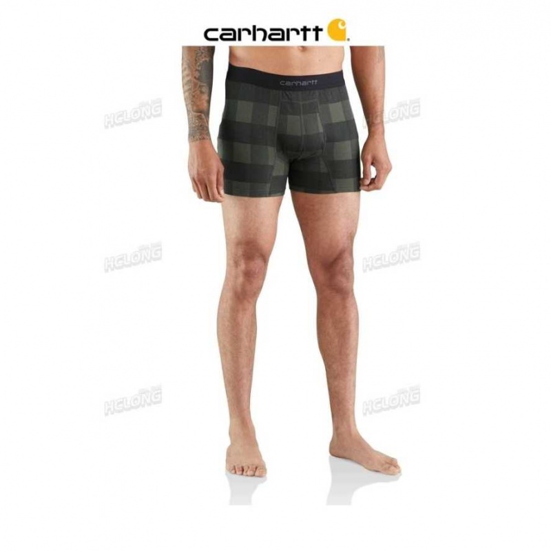 Carhartt 5 Basic Boxer Brief Printed 2-Pack HUBBARD PLAID | IN0002627