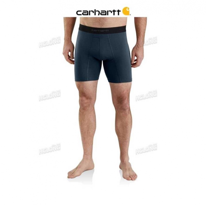 Carhartt 8 Basic Boxer Brief 2-Pack Navy | IN0002630