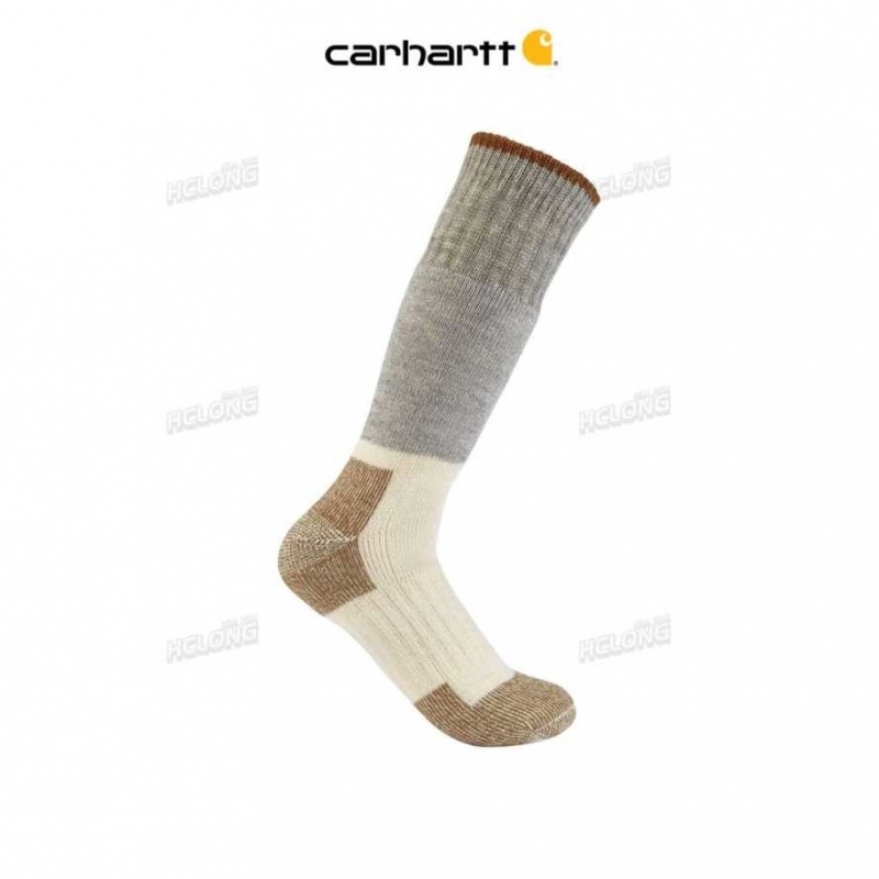 Carhartt Arctic Heavyweight Merino Wool Blend Boot Sock Brown | IN0002672