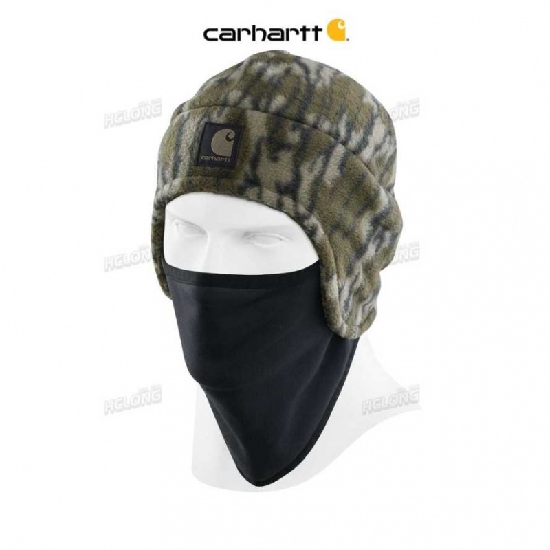 Carhartt Camo Fleece 2-in-1 Hat Mossy Oak Bottomland Camo | IN0002592