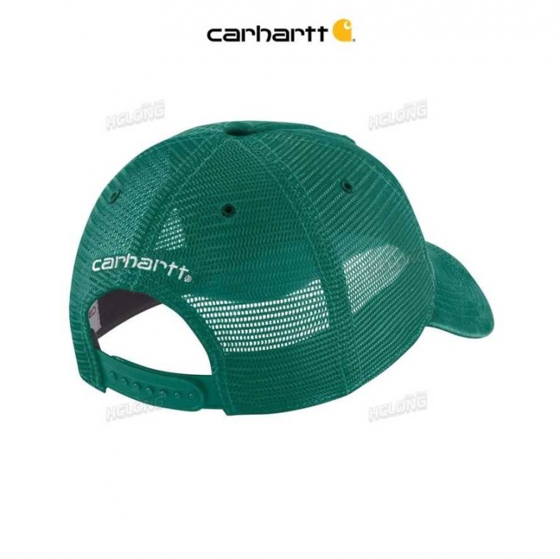 Carhartt Canvas Mesh-Back Cap Cadmium Green | IN0002348