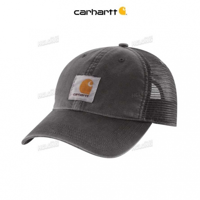 Carhartt Canvas Mesh-Back Cap Gravel | IN0002344