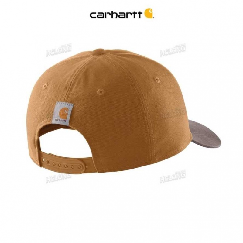 Carhartt Canvas Rugged Patch Cap Brown | IN0002428