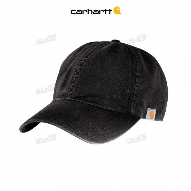 Carhartt Cotton Canvas Cap Black | IN0002402