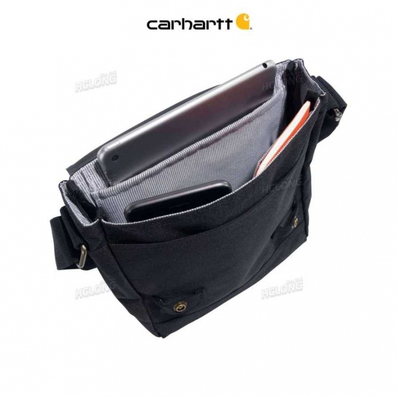 Carhartt Cross Body Snap Bag Black | IN0002210