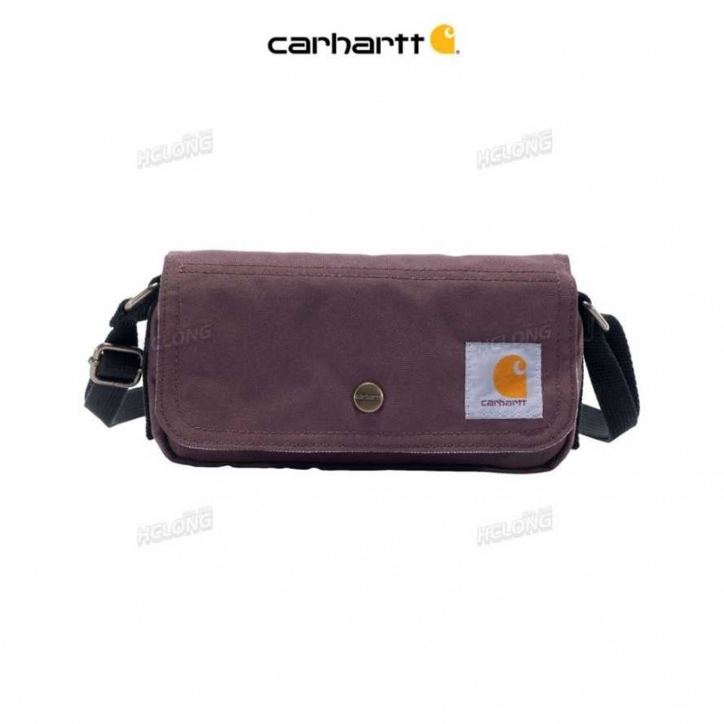 Carhartt Crossbody Horizontal Bag Burgundy | IN0002202