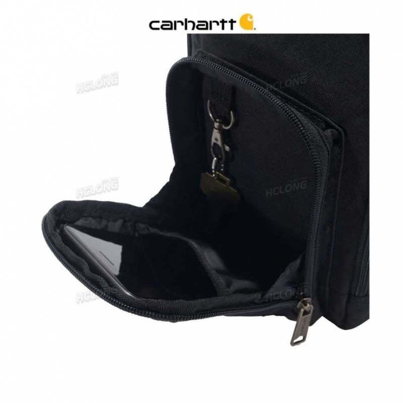 Carhartt Crossbody Zip Bag Black | IN0002178