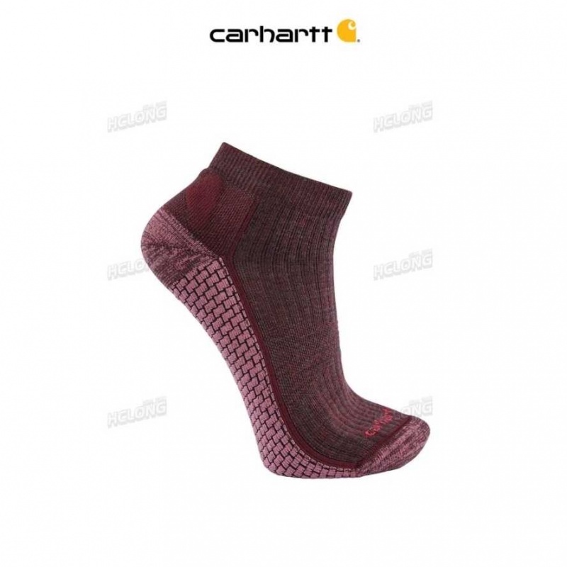 Carhartt Force Grid Midweight Quarter Sock Berry | IN0002789