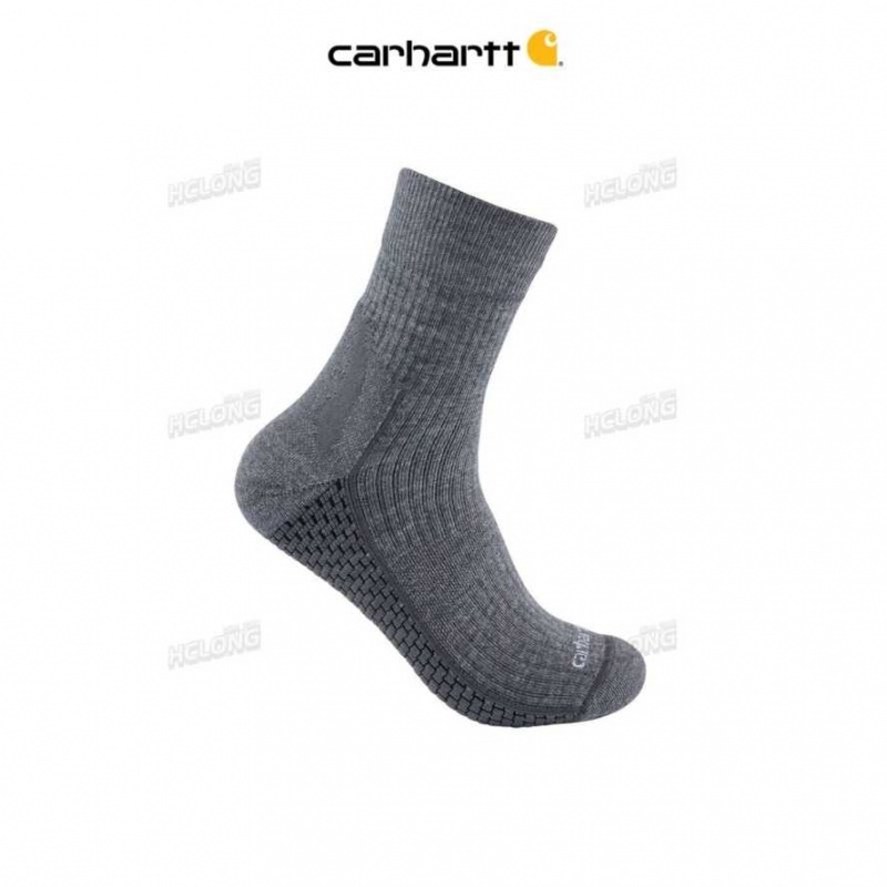 Carhartt Force Grid Midweight Short Crew Sock Asphalt | IN0002802