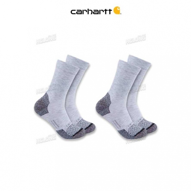 Carhartt Force Midweight Crew Sock 2-Pack Gray | IN0002690