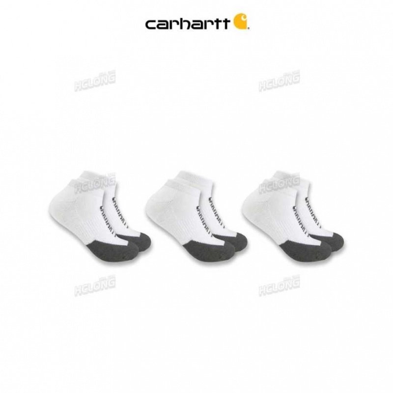 Carhartt Force Midweight Logo Low Cut Sock 3-Pack White | IN0002771