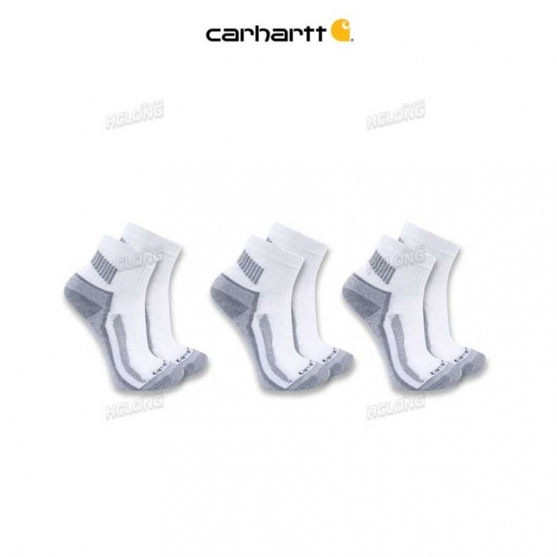 Carhartt Force Midweight Quarter Sock 3-Pack White | IN0002781