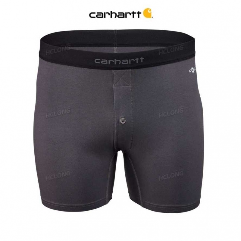 Carhartt Force Stretch Cotton 5 Button Fly Boxer Brief Shadow | IN0002636