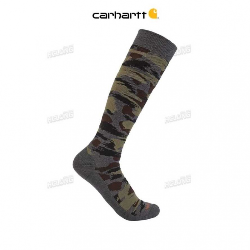 Carhartt Heavyweight Camo Over-The-Calf Sock Shadow Blind Duck Camo | IN0002772