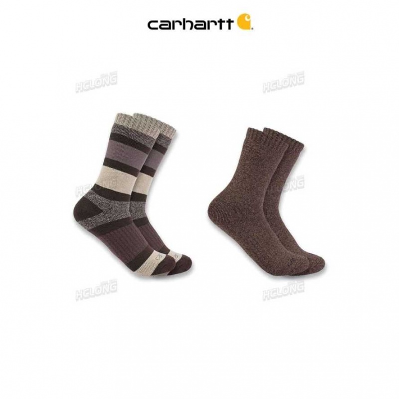 Carhartt Heavyweight Crew Sock 2-Pack Desert | IN0002707