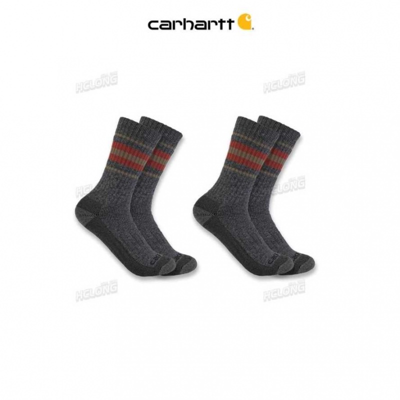 Carhartt Heavyweight Crew Sock 2-Pack Grey | IN0002730