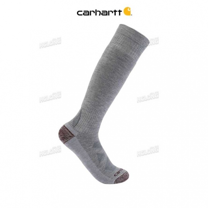 Carhartt Heavyweight Merino Wool Blend Over-The-Calf Sock Asphalt | IN0002779