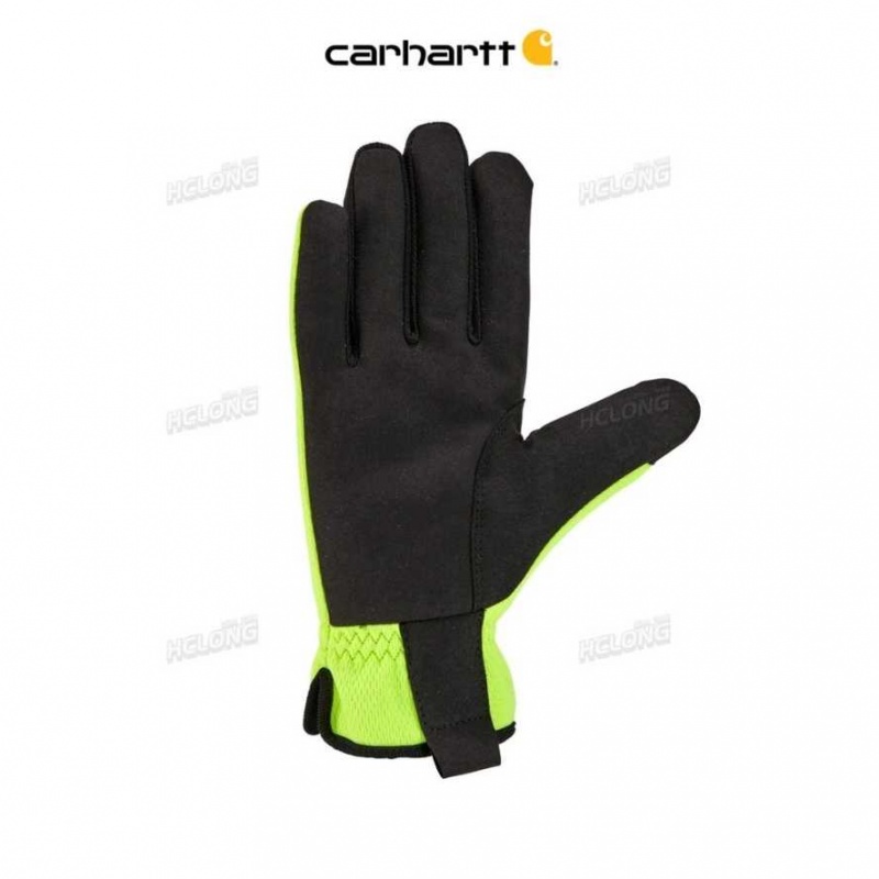 Carhartt High Dexterity Open Cuff Glove High Vis Lime | IN0002527