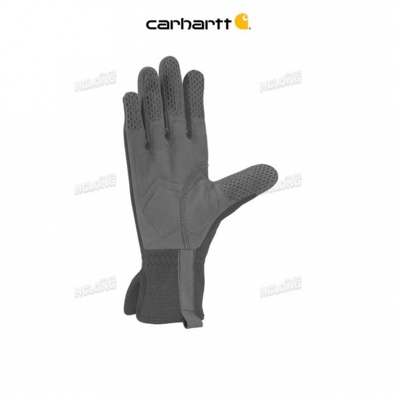 Carhartt High Dexterity Padded palm Touch Sensitive Long Cuff Glove Gray | IN0002532