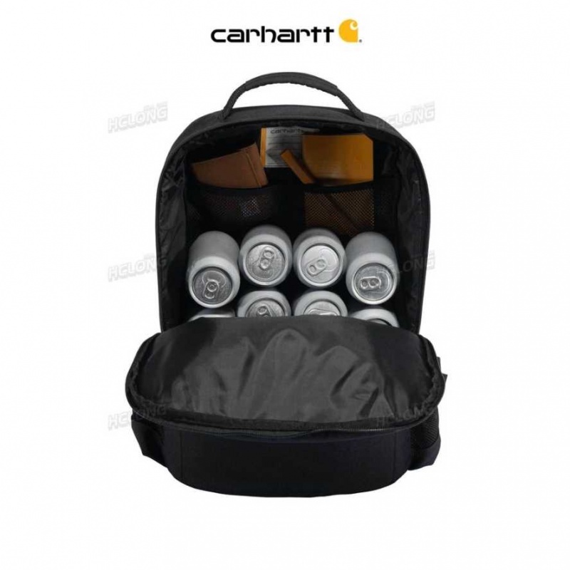 Carhartt Insulated 24 Can Two Compartment Cooler Backpack Black | IN0002133