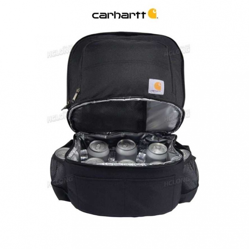 Carhartt Insulated 24 Can Two Compartment Cooler Backpack Black | IN0002133