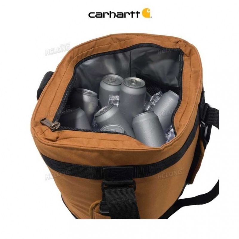 Carhartt Insulated 40 Can Backpack Tote Brown | IN0002819