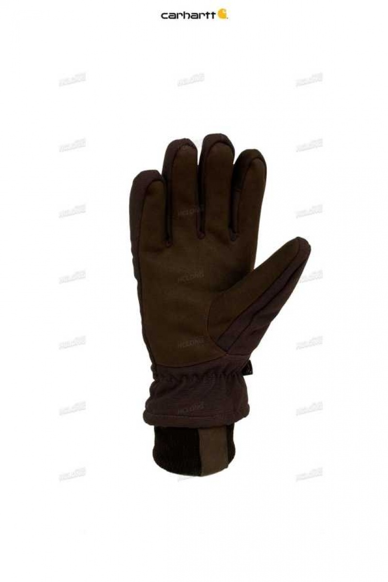 Carhartt Insulated Duck Synthetic Leather Knit Cuff Glove Black | IN0002533