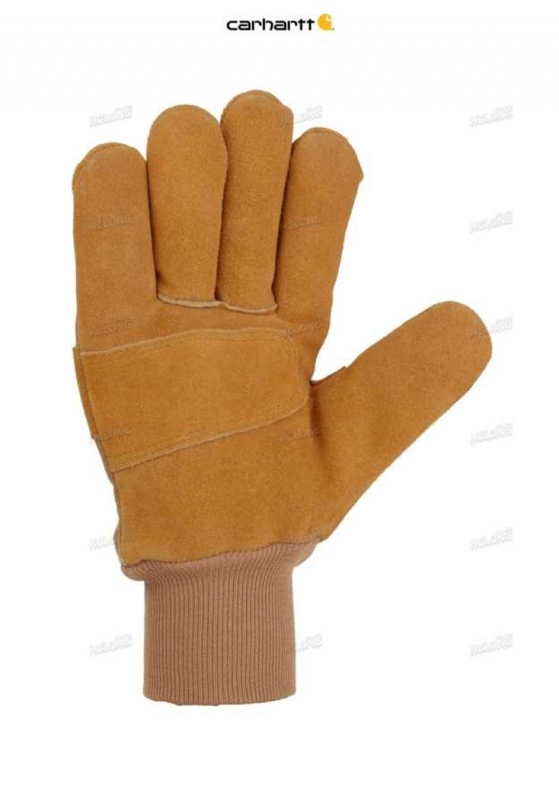 Carhartt Insulated Synthetic Suede Knit Cuff Work Glove Brown | IN0002480