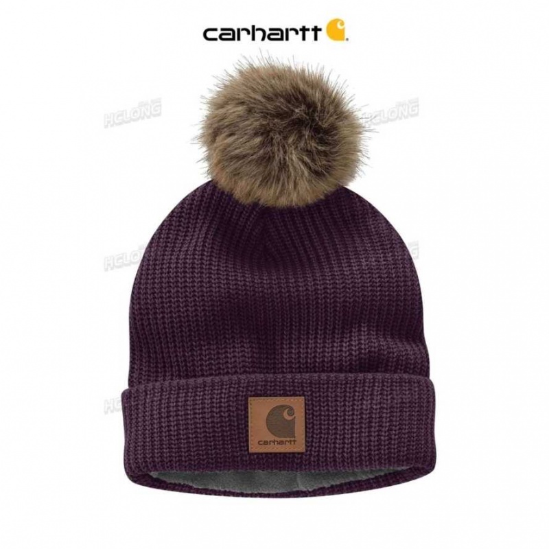 Carhartt Knit Fleece-Lined Hat Nocturnal Haze | IN0002588