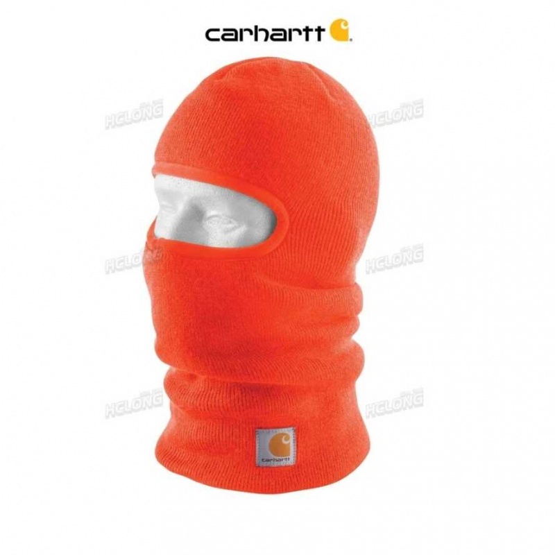 Carhartt Knit Insulated Face Mask Brite Orange | IN0002469