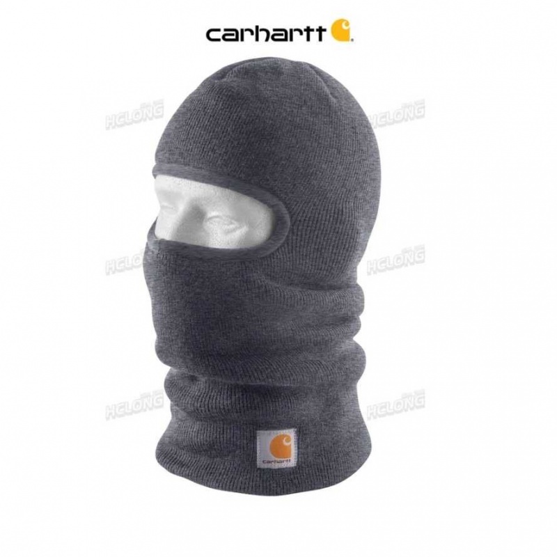 Carhartt Knit Insulated Face Mask Coal Heather | IN0002471