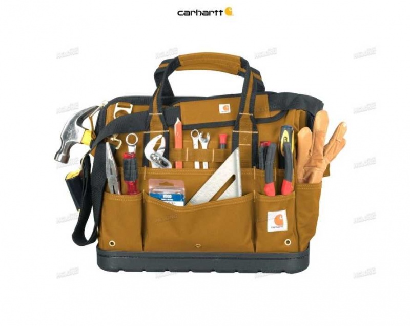 Carhartt Legacy 16 Tool Bag w Molded Base Brown | IN0002156