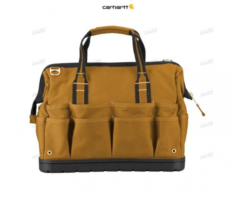 Carhartt Legacy 18 Tool Bag w Molded Base Brown | IN0002157