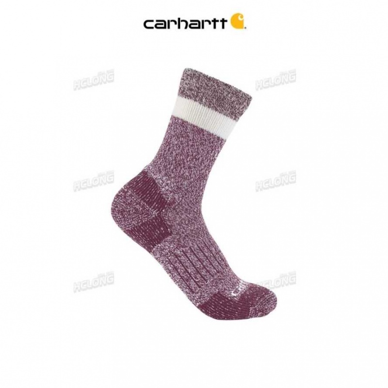 Carhartt Midweight Crew Sock Blush Pink Heather | IN0002724