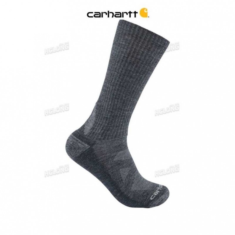 Carhartt Midweight Merino Wool Blend Boot Sock Carbon Heather | IN0002675