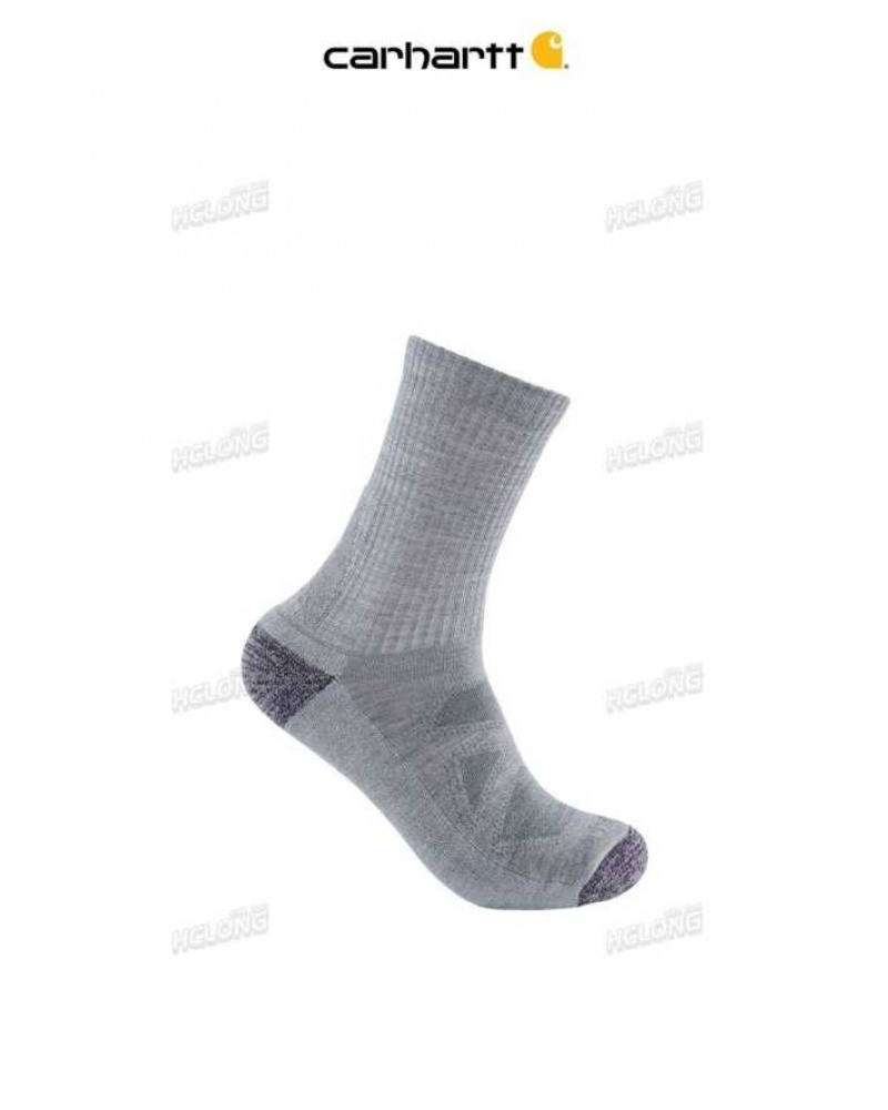 Carhartt Midweight Merino Wool Blend Short Crew Sock Asphalt | IN0002809