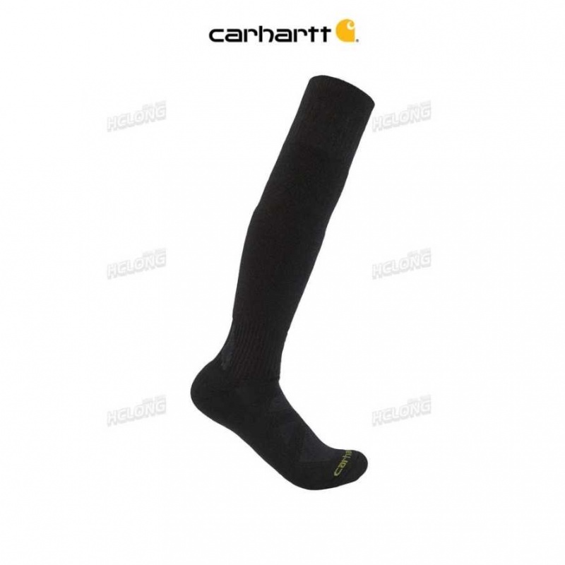 Carhartt Midweight Merino Wool Blend Uniform Over-The-Calf Sock Black | IN0002774