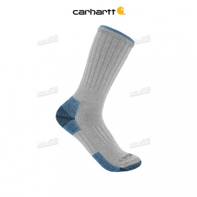 Carhartt Midweight Synthetic-Wool Blend Boot Sock Alabaster Heather | IN0002686