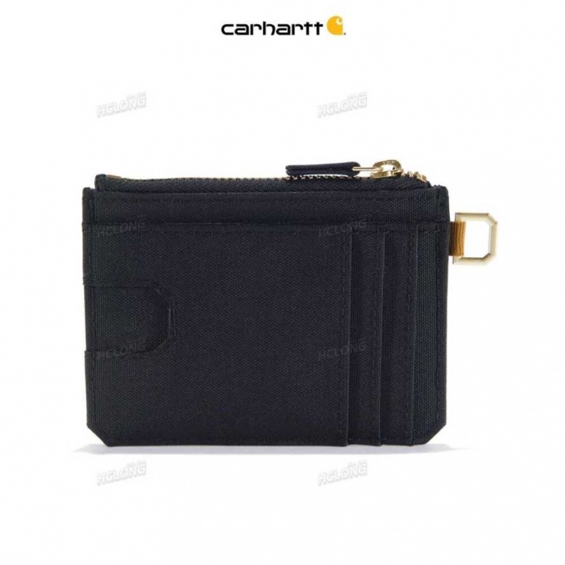 Carhartt NYLON DUCK ZIPPERED CARD KEEPER Black | IN0002850