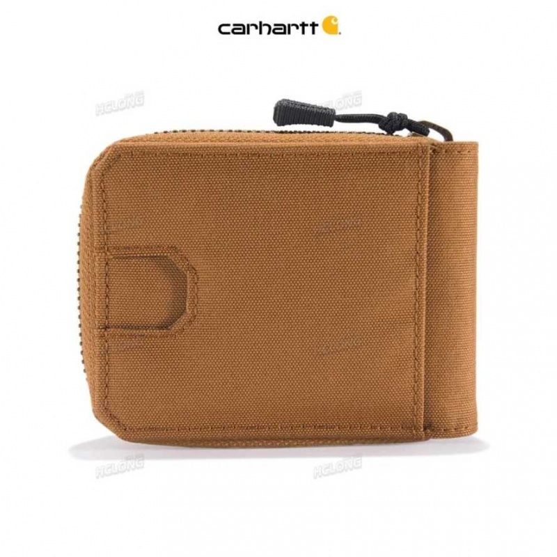 Carhartt NYLON DUCK ZIPPER WALLET Brown | IN0002845