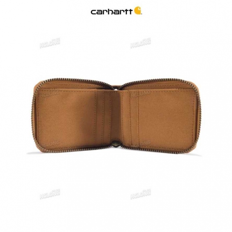 Carhartt NYLON DUCK ZIPPER WALLET Brown | IN0002845