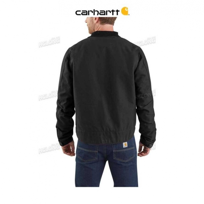 Carhartt Relaxed Fit Duck Blanket-Lined Detroit Jacket Black | IN0000139