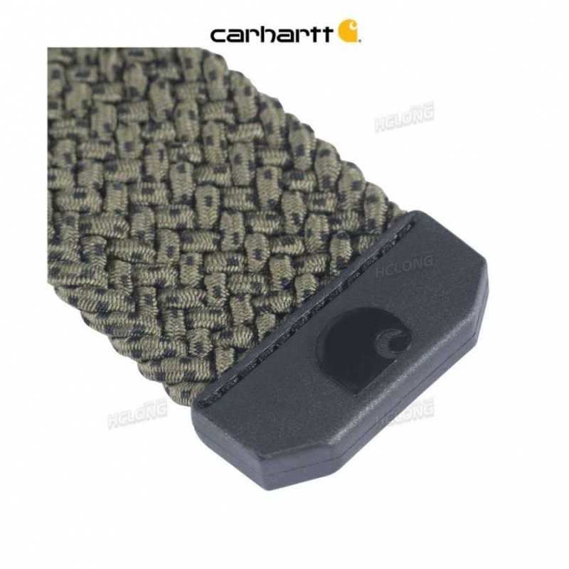 Carhartt Rugged Flex Nylon Cord Braided Belt Army Green | IN0002340