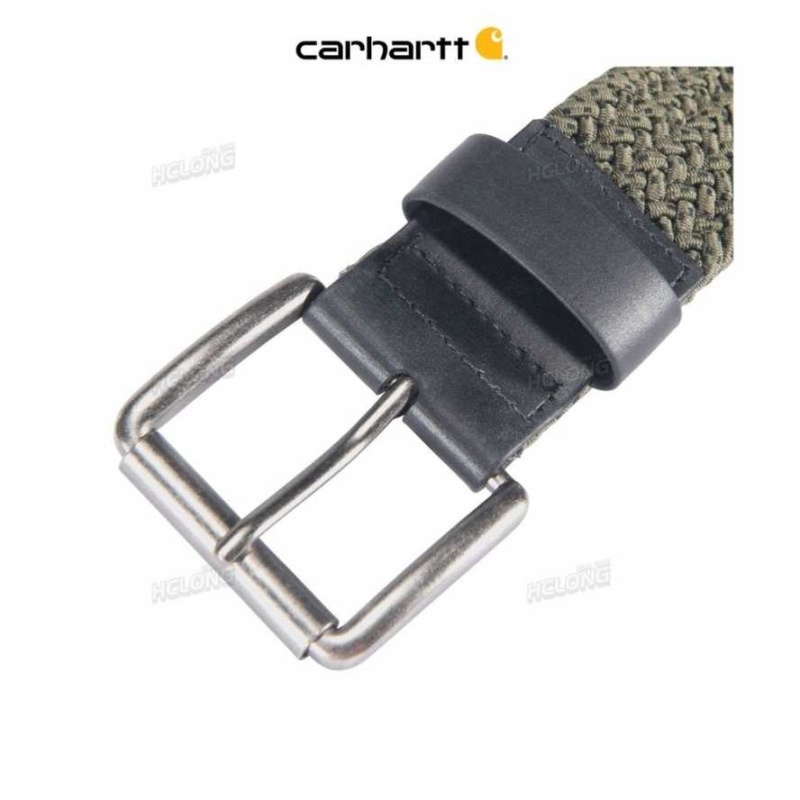 Carhartt Rugged Flex Nylon Cord Braided Belt Army Green | IN0002340